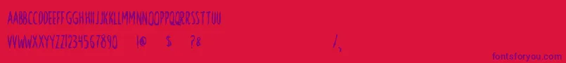 Nevermore Font – Purple Fonts on Red Background