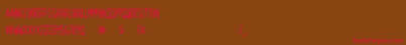 Nevermore Font – Red Fonts on Brown Background