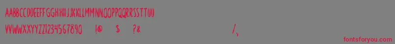 Nevermore Font – Red Fonts on Gray Background