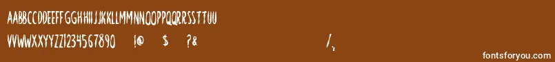 Nevermore Font – White Fonts on Brown Background