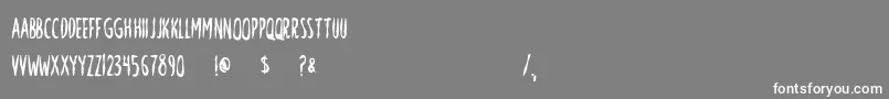 Nevermore Font – White Fonts on Gray Background