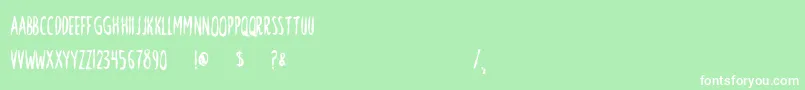 Nevermore Font – White Fonts on Green Background