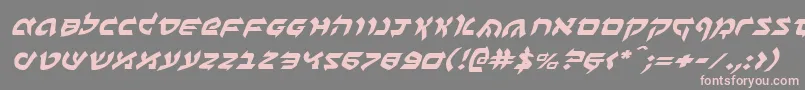 BenZionExpandedItalic Font – Pink Fonts on Gray Background