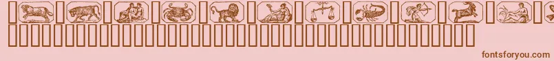 Stjernetegn Font – Brown Fonts on Pink Background