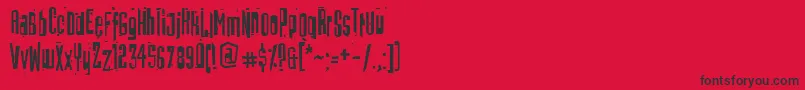 フォントBatmosRegular – 赤い背景に黒い文字