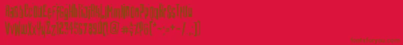 Шрифт BatmosRegular – коричневые шрифты на красном фоне