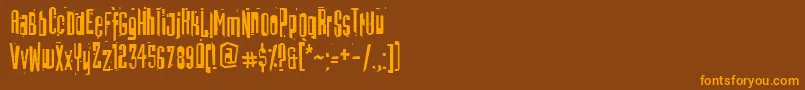 BatmosRegular Font – Orange Fonts on Brown Background