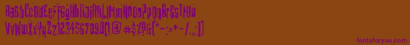Шрифт BatmosRegular – фиолетовые шрифты на коричневом фоне