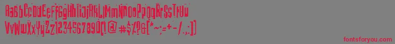 BatmosRegular Font – Red Fonts on Gray Background