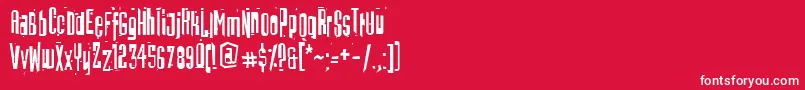 BatmosRegular Font – White Fonts on Red Background