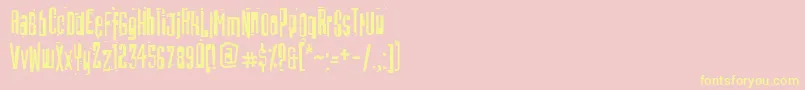 BatmosRegular Font – Yellow Fonts on Pink Background