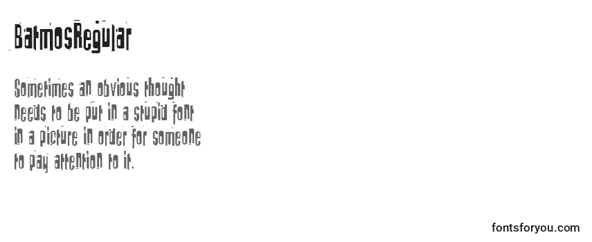 Schriftart BatmosRegular