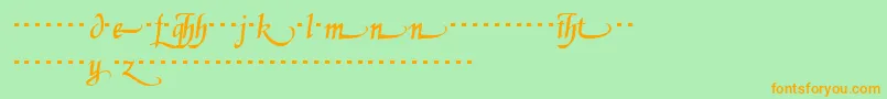 DanielaalternatesRegular Font – Orange Fonts on Green Background