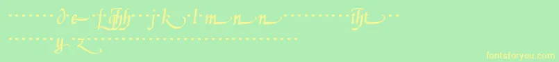 DanielaalternatesRegular Font – Yellow Fonts on Green Background