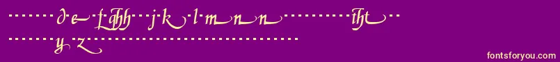 DanielaalternatesRegular Font – Yellow Fonts on Purple Background