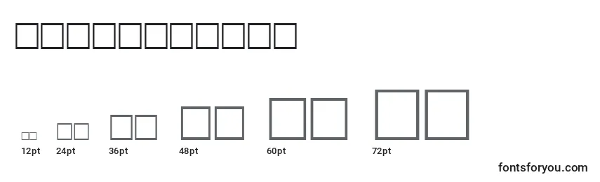 MathRegular Font Sizes