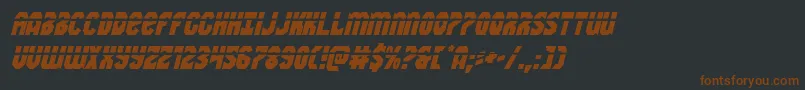 Warnationlaserital Font – Brown Fonts on Black Background
