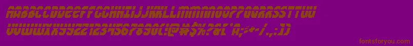 Warnationlaserital Font – Brown Fonts on Purple Background