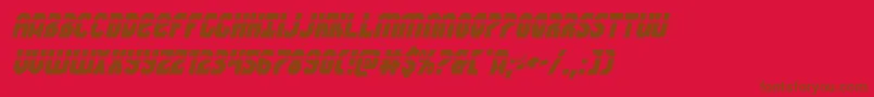 Warnationlaserital Font – Brown Fonts on Red Background