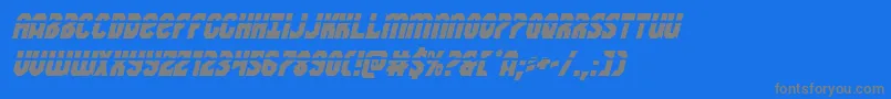 Warnationlaserital Font – Gray Fonts on Blue Background