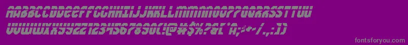 Warnationlaserital Font – Gray Fonts on Purple Background