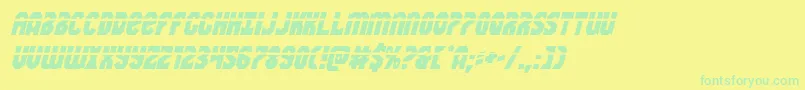 Warnationlaserital Font – Green Fonts on Yellow Background