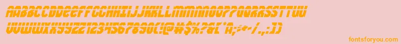 Warnationlaserital Font – Orange Fonts on Pink Background