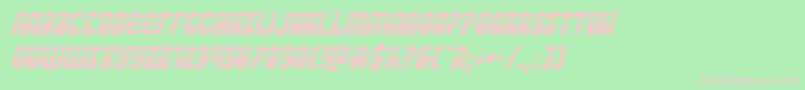 Warnationlaserital Font – Pink Fonts on Green Background