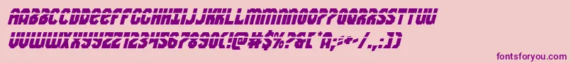 Warnationlaserital Font – Purple Fonts on Pink Background