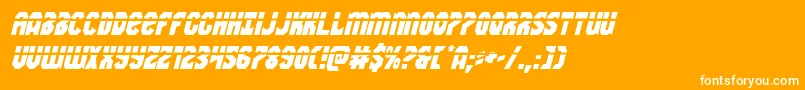 Warnationlaserital Font – White Fonts on Orange Background