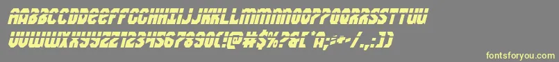 Warnationlaserital Font – Yellow Fonts on Gray Background