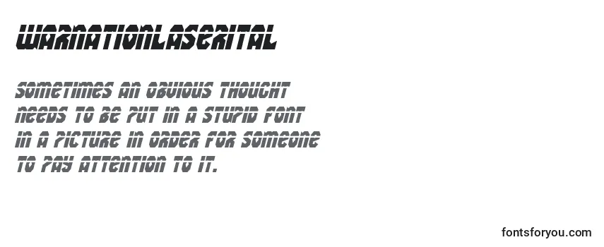 Review of the Warnationlaserital Font