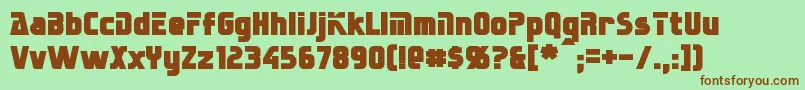 SternbachBold Font – Brown Fonts on Green Background