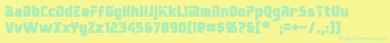 SternbachBold Font – Green Fonts on Yellow Background