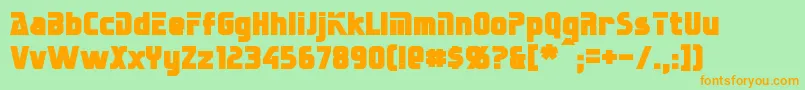 SternbachBold Font – Orange Fonts on Green Background