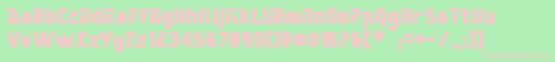 SternbachBold Font – Pink Fonts on Green Background