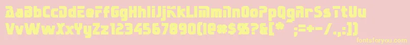 SternbachBold Font – Yellow Fonts on Pink Background