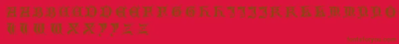 Tosca Font – Brown Fonts on Red Background