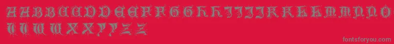 Tosca Font – Gray Fonts on Red Background