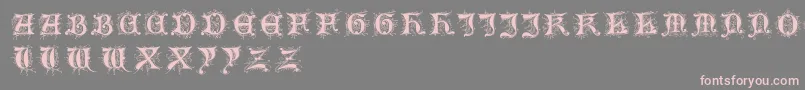 Tosca Font – Pink Fonts on Gray Background
