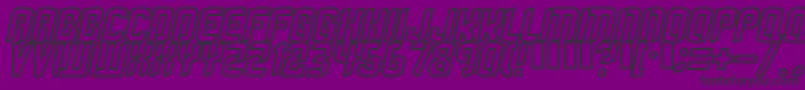 Strangephenomena Outlined Font – Black Fonts on Purple Background