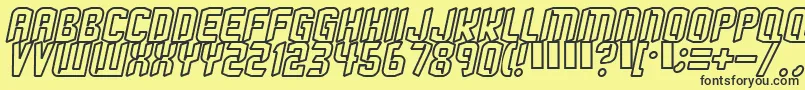 Strangephenomena Outlined Font – Black Fonts on Yellow Background