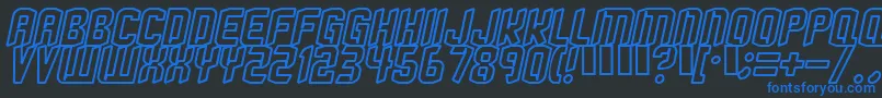 Strangephenomena Outlined Font – Blue Fonts on Black Background