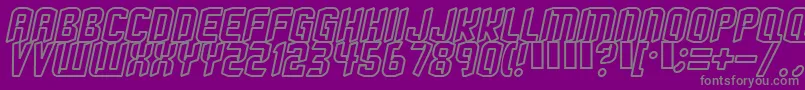 Strangephenomena Outlined Font – Gray Fonts on Purple Background