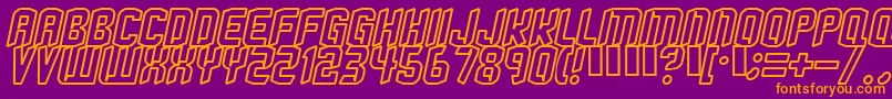 Strangephenomena Outlined Font – Orange Fonts on Purple Background