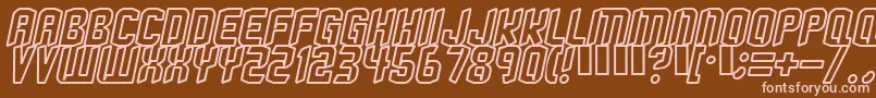 Strangephenomena Outlined Font – Pink Fonts on Brown Background