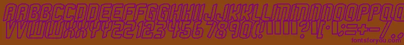 Strangephenomena Outlined Font – Purple Fonts on Brown Background