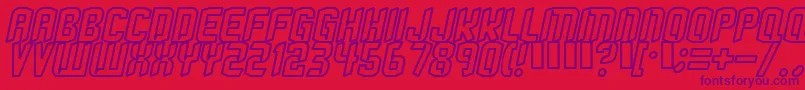 Strangephenomena Outlined Font – Purple Fonts on Red Background