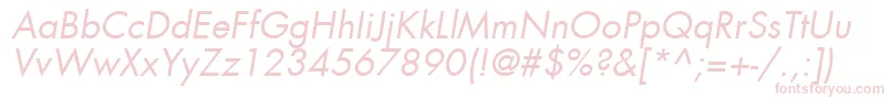 FuturaLtBookOblique-Schriftart – Rosa Schriften