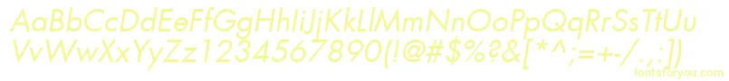 FuturaLtBookOblique Font – Yellow Fonts